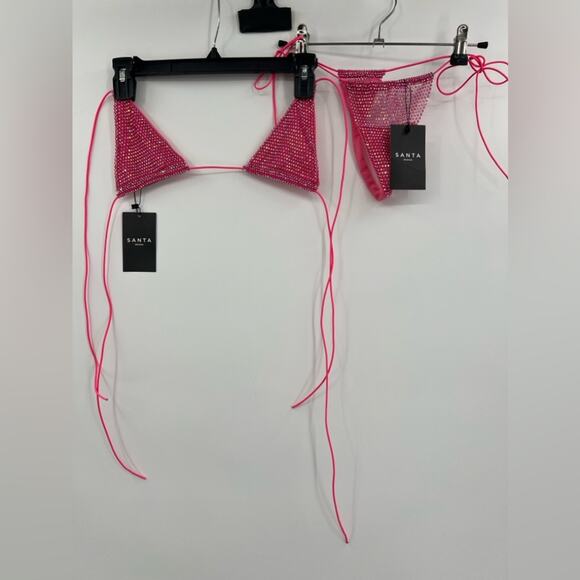 SANTA BRANDS Orchid Bikini Set in Neon Pink - Picture 3 of 4